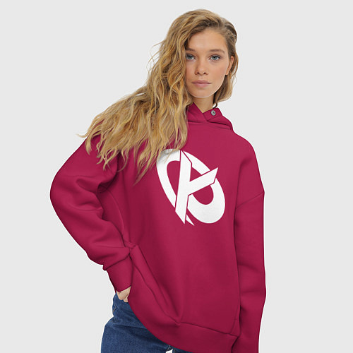 Женское худи оверсайз Karmine Corp / Маджента – фото 3