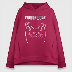 Женское худи оверсайз Powerwolf rock cat