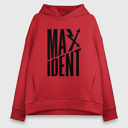 Женское худи оверсайз Maxident - black - stray kids / Красный – фото 1