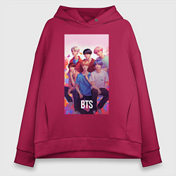 Женское худи оверсайз BTS art anime style