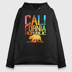 Толстовка оверсайз женская Republic California, цвет: черный