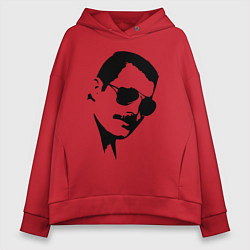 Толстовка оверсайз женская Queen head, цвет: красный