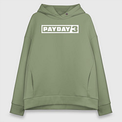 Толстовка оверсайз женская Payday 3 logo, цвет: авокадо