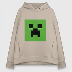 Женское худи оверсайз Minecraft creeper face