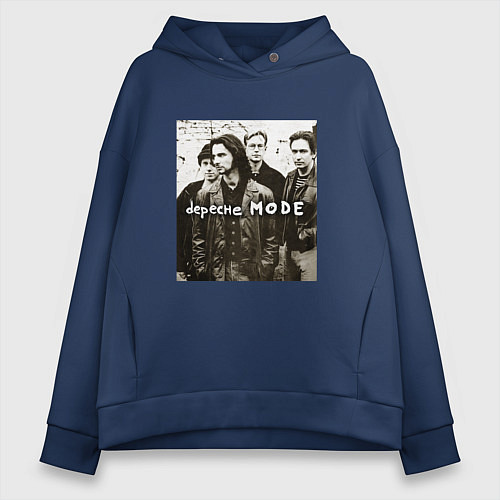 Женское худи оверсайз Depeche Mode - Devotional Tour Retro 01 / Тёмно-синий – фото 1