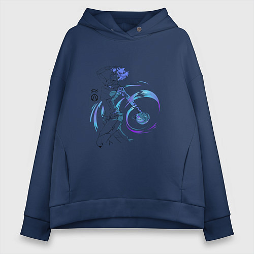 Женское худи оверсайз Майя Borderlands / Тёмно-синий – фото 1