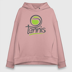 Толстовка оверсайз женская Tennis ball, цвет: пыльно-розовый