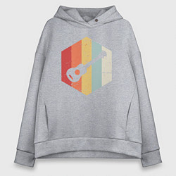 Толстовка оверсайз женская Гитарка, цвет: меланж