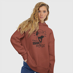 Толстовка оверсайз женская Пошумим, цвет: кирпичный — фото 2