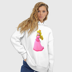 Толстовка оверсайз женская Принцесса Пич, цвет: белый — фото 2