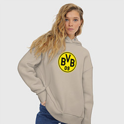 Толстовка оверсайз женская Borussia fc sport, цвет: миндальный — фото 2