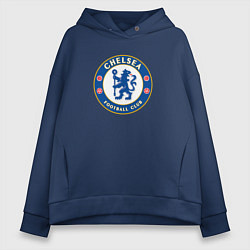Толстовка оверсайз женская Chelsea fc sport, цвет: тёмно-синий
