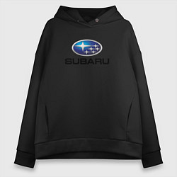 Толстовка оверсайз женская Subaru sport auto, цвет: черный
