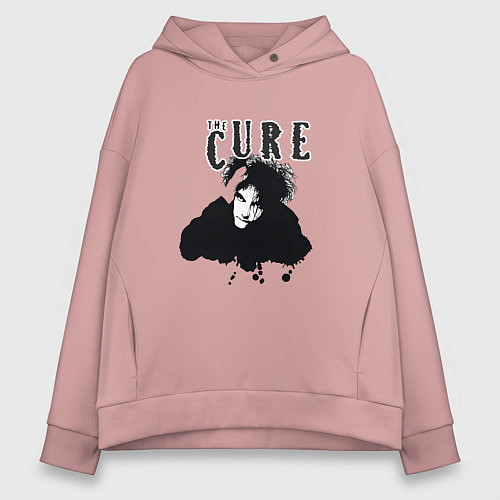Женское худи оверсайз The Cure - Robert Smith / Пыльно-розовый – фото 1