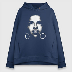 Толстовка оверсайз женская Lauryn Hill, цвет: тёмно-синий