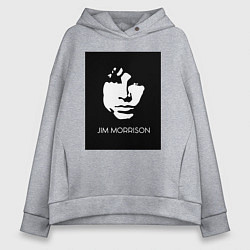 Толстовка оверсайз женская Jim Morrison in bw, цвет: меланж