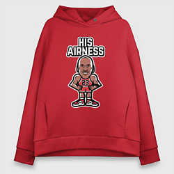Толстовка оверсайз женская Airness Jordan, цвет: красный