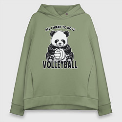 Женское худи оверсайз Panda volleyball