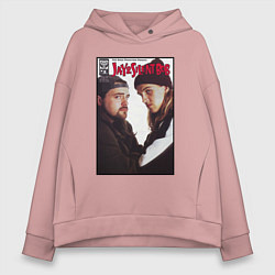 Толстовка оверсайз женская Jay and Silent Bob, цвет: пыльно-розовый