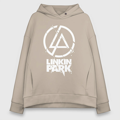 Женское худи оверсайз Linkin Park - white / Миндальный – фото 1