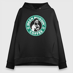 Толстовка оверсайз женская Mean muggin coffee, цвет: черный