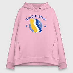 Толстовка оверсайз женская Golden State stars, цвет: светло-розовый