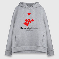 Толстовка оверсайз женская Depeche Mode - Violator album logo, цвет: меланж