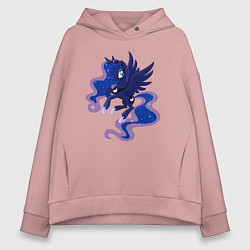Толстовка оверсайз женская Принцесса Луна из My Little Pony в кино, цвет: пыльно-розовый