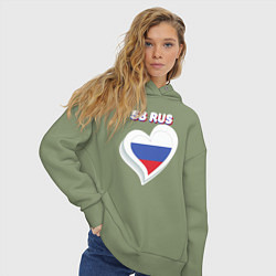 Толстовка оверсайз женская 58 регион Пензенская область, цвет: авокадо — фото 2