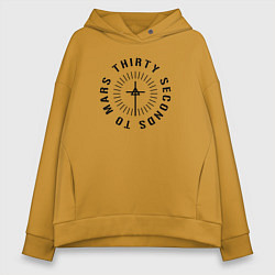 Толстовка оверсайз женская 30STM logo, цвет: горчичный