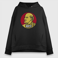 Толстовка оверсайз женская Lenin KFC, цвет: черный