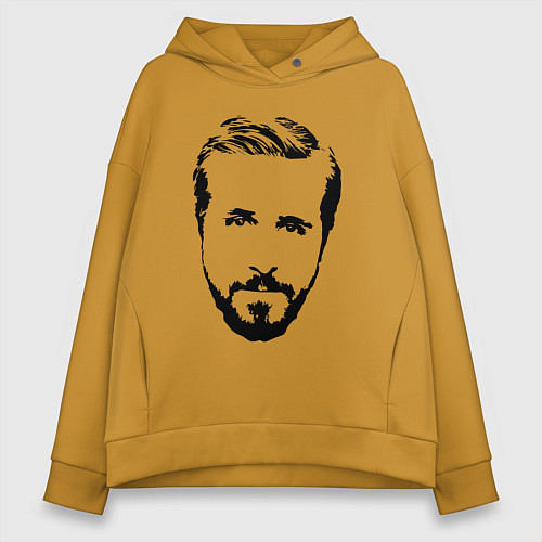 Женское худи оверсайз Гослинг / Горчичный – фото 1