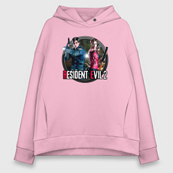 Толстовка оверсайз женская Resident Evil 2 game, цвет: светло-розовый