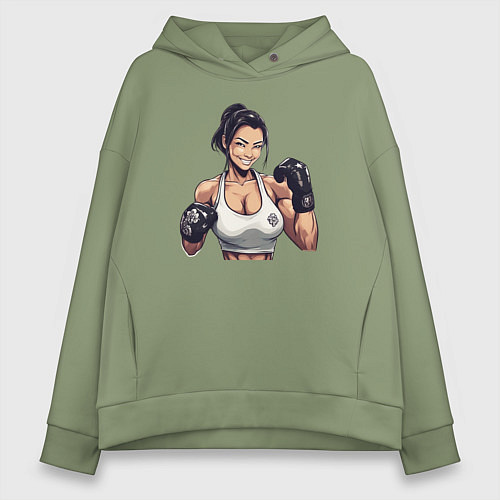 Женское худи оверсайз Женская физика / Авокадо – фото 1