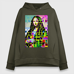 Женское худи оверсайз Mona Lisa - mosaic pop art