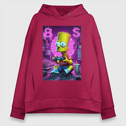 Женское худи оверсайз Bart Simpson - cool gamer