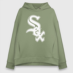 Толстовка оверсайз женская Chicago white sox - baseball, цвет: авокадо