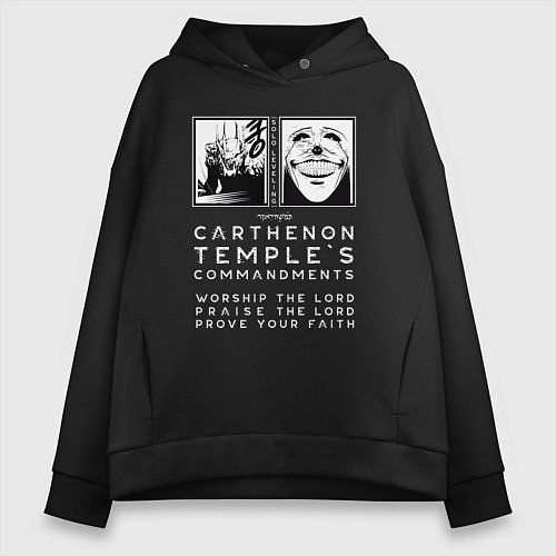 Женское худи оверсайз Solo Leveling Заповеди / Черный – фото 1