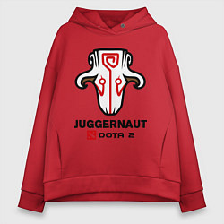 Толстовка оверсайз женская Juggernaut Dota 2, цвет: красный