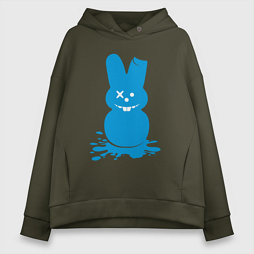 Женское худи оверсайз Blue bunny / Хаки – фото 1