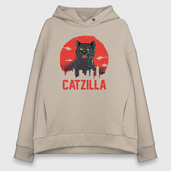 Толстовка оверсайз женская Catzilla, цвет: миндальный