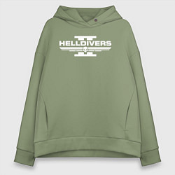 Толстовка оверсайз женская Helldivers 2: Logo, цвет: авокадо