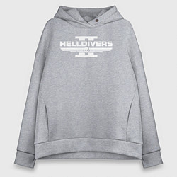 Толстовка оверсайз женская Helldivers 2: Logo, цвет: меланж