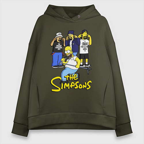 Женское худи оверсайз Simpsons - Cypress hill / Хаки – фото 1