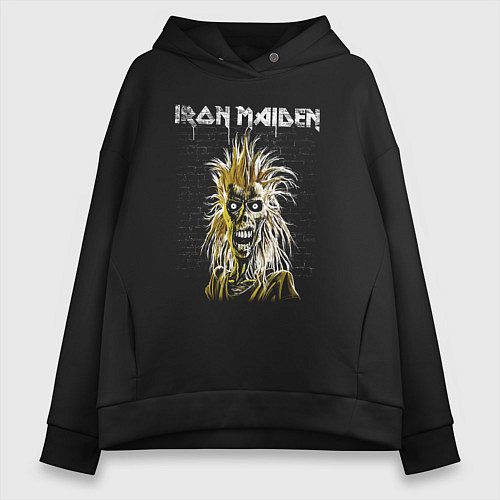 Женское худи оверсайз Iron Maiden Eddie / Черный – фото 1
