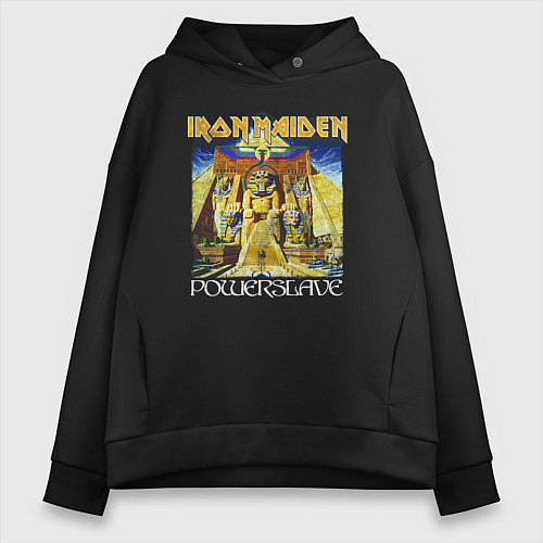 Женское худи оверсайз Iron Maiden Powerslave / Черный – фото 1