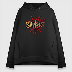 Толстовка оверсайз женская Slipknot original, цвет: черный