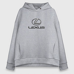Толстовка оверсайз женская Lexus авто бренд лого, цвет: меланж
