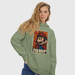 Толстовка оверсайз женская Jump Mario, цвет: авокадо — фото 2