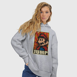 Толстовка оверсайз женская Jump Mario, цвет: меланж — фото 2